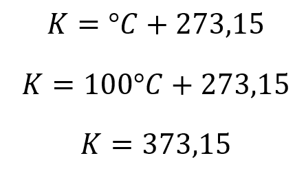 Conversión de 100°C a Kelvin