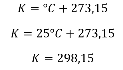 Conversión de 25°C a Kelvin