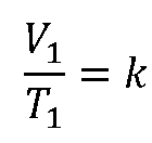 Constante de proporcionalidad entre el volumen y la temperatura de acuerdo con la ley de Charles