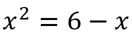 x2=6-x