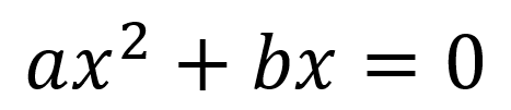 ax2+bx=0