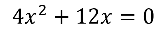 4x2+12x=0