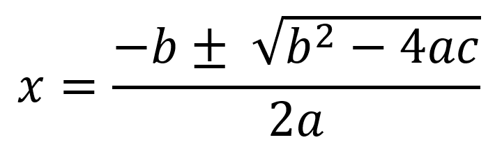 Fórmula de solución de ecuaciones cuadráticas