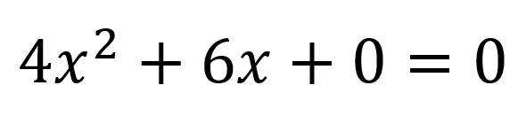 4x2+6x+0=0