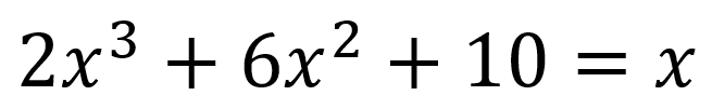 2x3+6x2+10=x