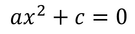 ax2+c=0