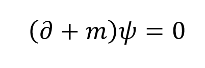 (∂+m)ψ=0