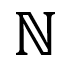 N, representación del conjunto de los números naturales
