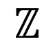 Z, representación del conjunto de los números enteros