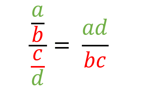 Forma general de la división de fracciones