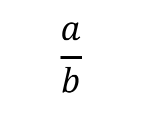 Forma vertical de escribir los fraccionarios