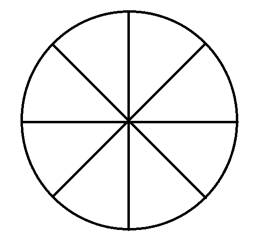 Representación de una fracción de octavo