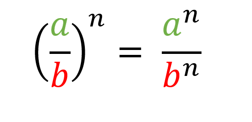 Exponenciación en fracciones