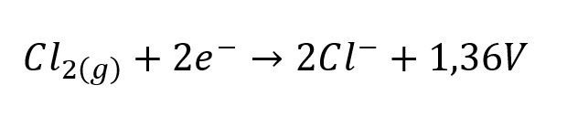 Reacción cloro gaseoso ecuación de Nernst