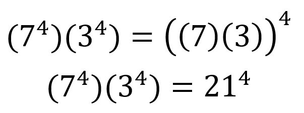 Multiplicación de potencias con el mismo exponente