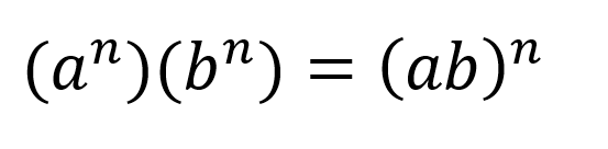 forma general de la multiplicación de potencias con el mismo exponente
